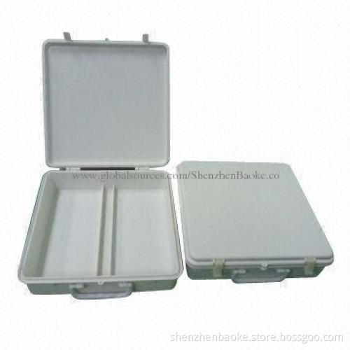 New superior white ABS first-aid kit for car, with first aid products and grab handle